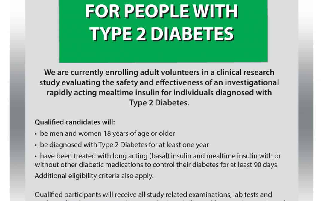 Type 2 Diabetes Clinical Study Flyer