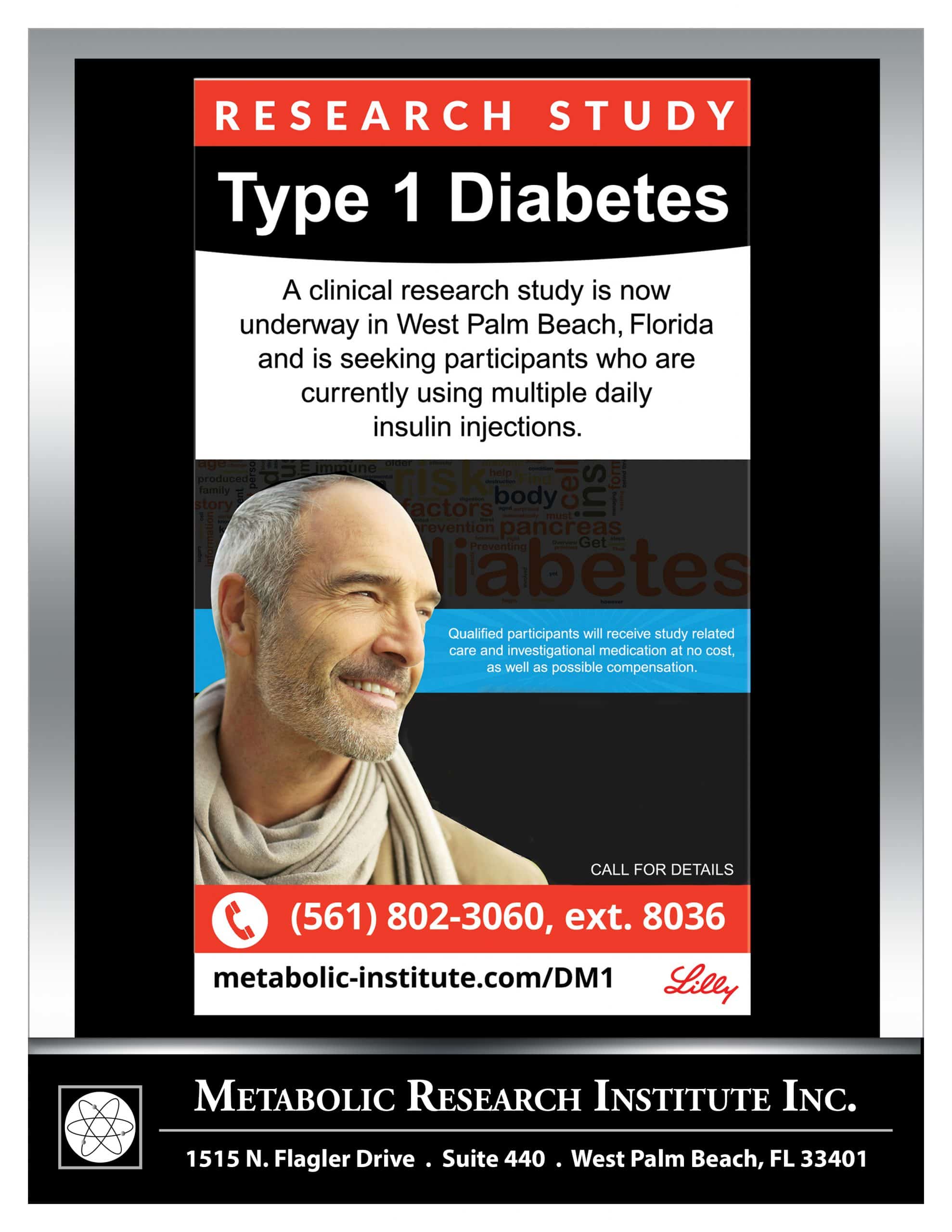 Type 1 Diabetes on insulin: clinical trial informationalal flyer