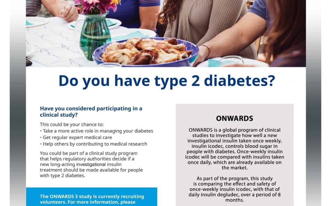 Weekly Insulin Trial study flyer