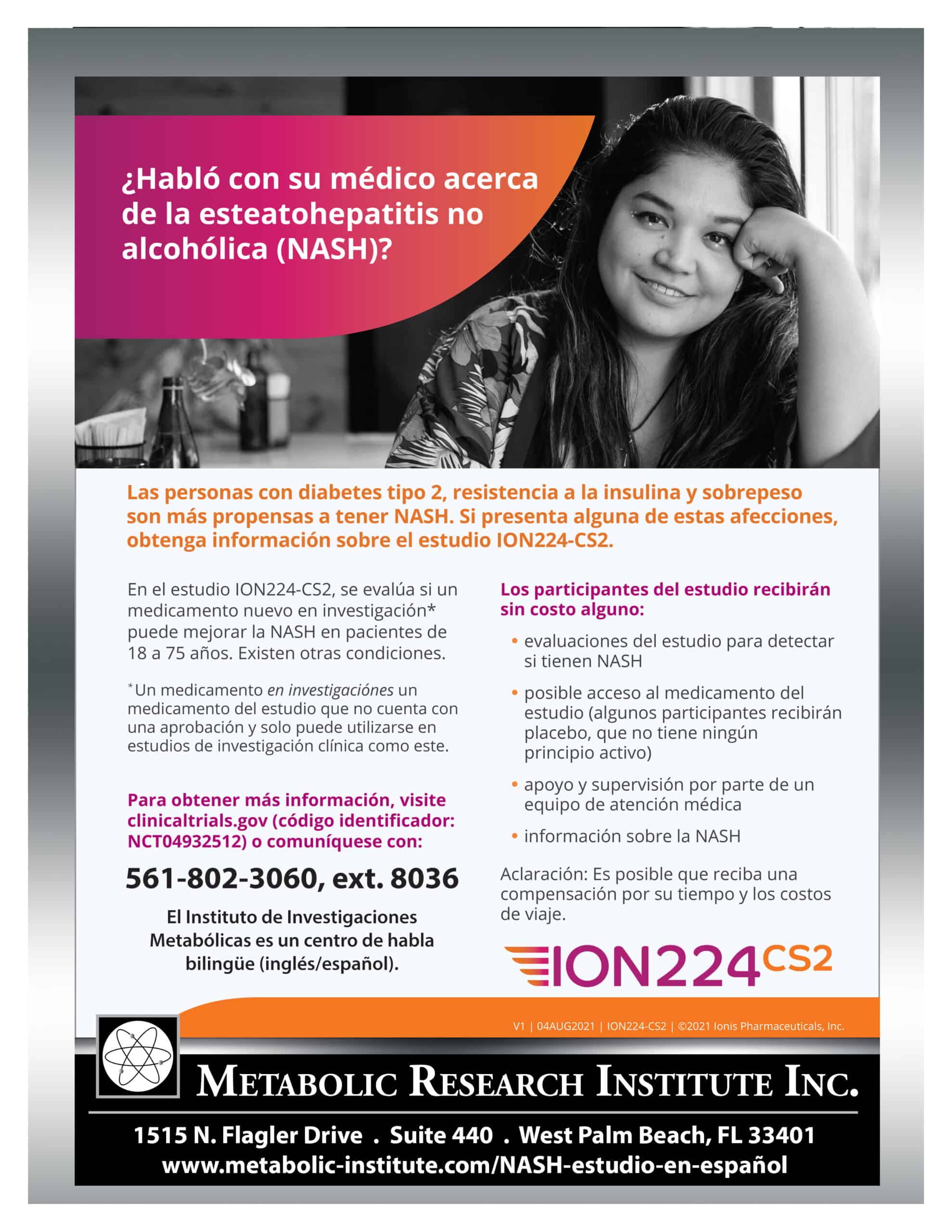 La inscripción en el estudio clínico está abierta ahora en West Palm Beach, FL!