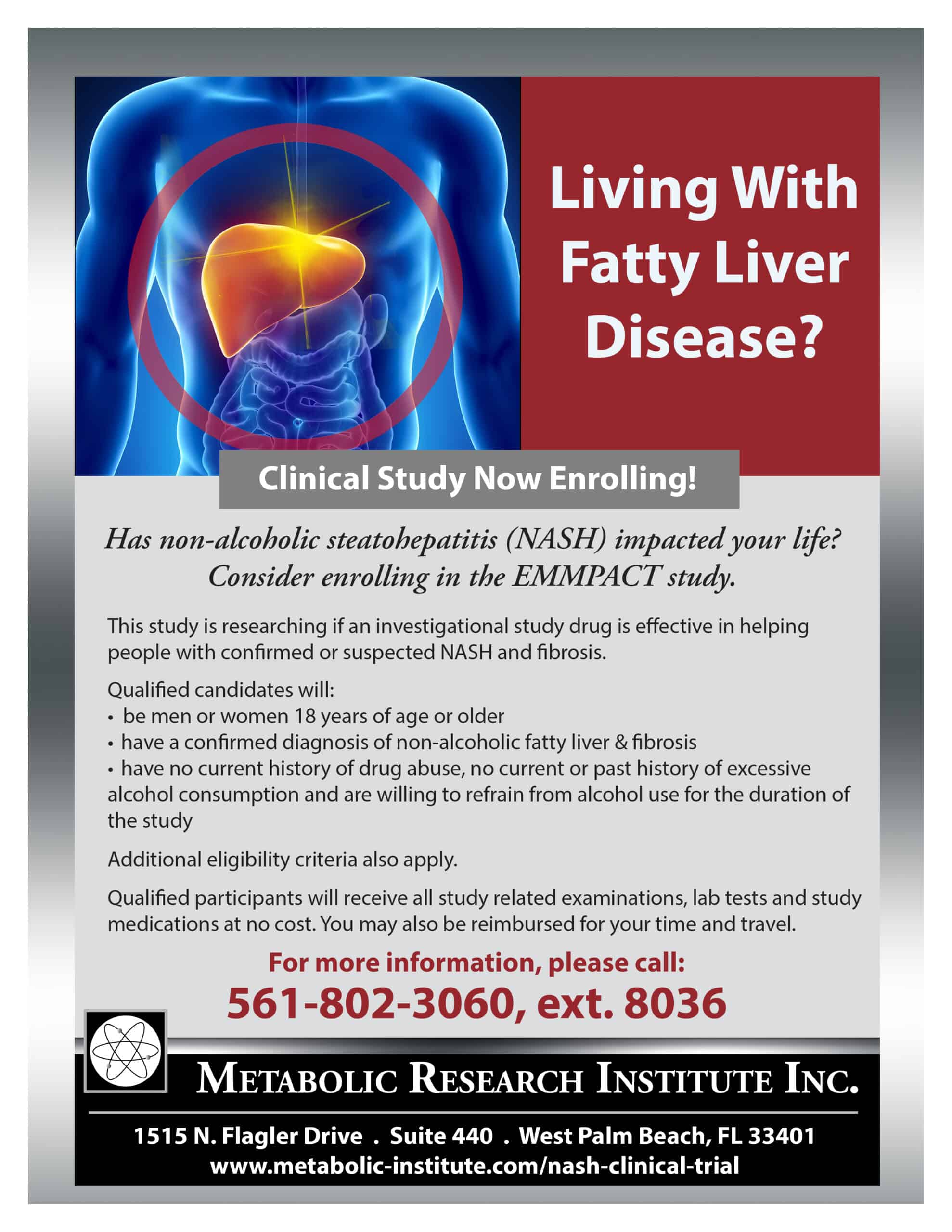 Fatty Liver Disease (NASH) Study Flyer