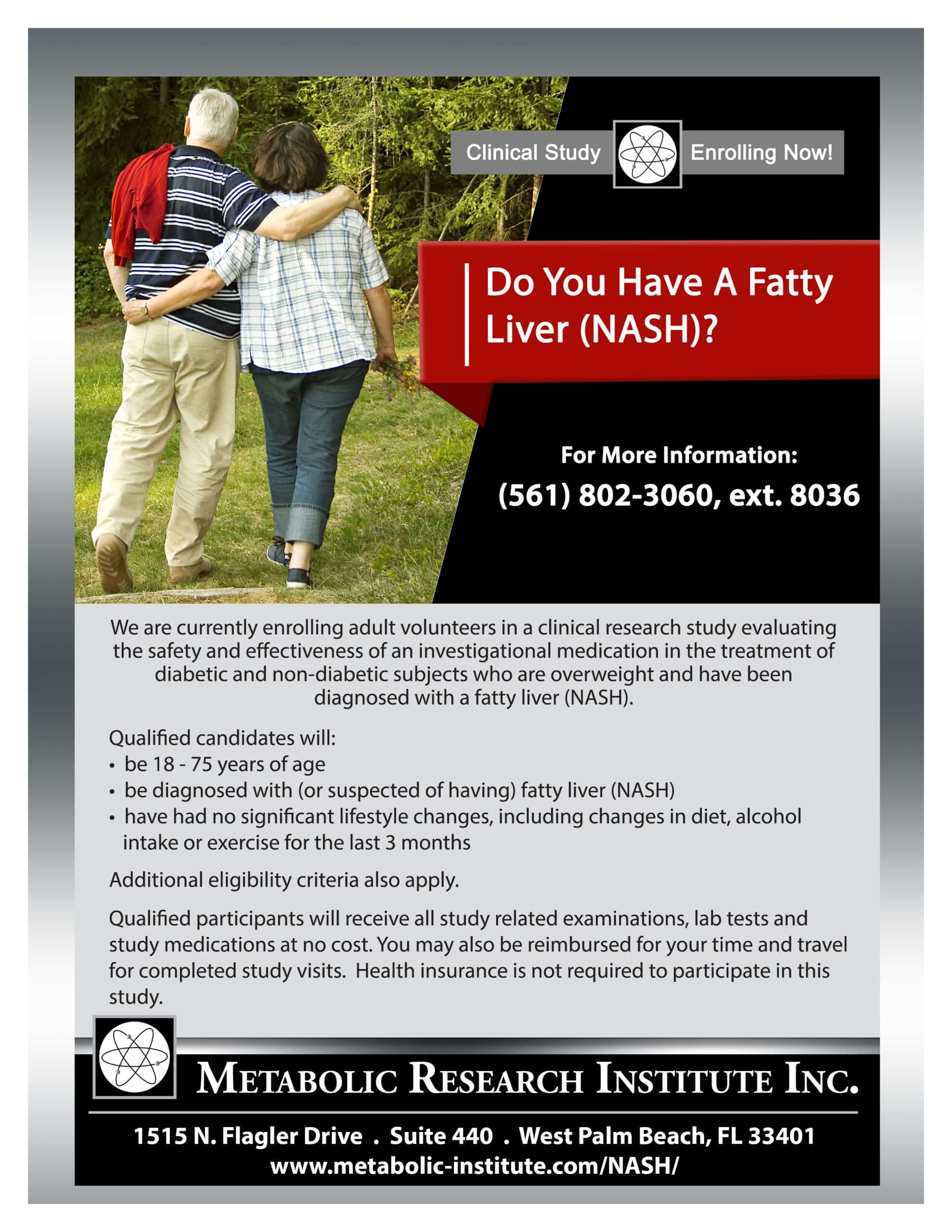 Clinical Study flyer for NASH
