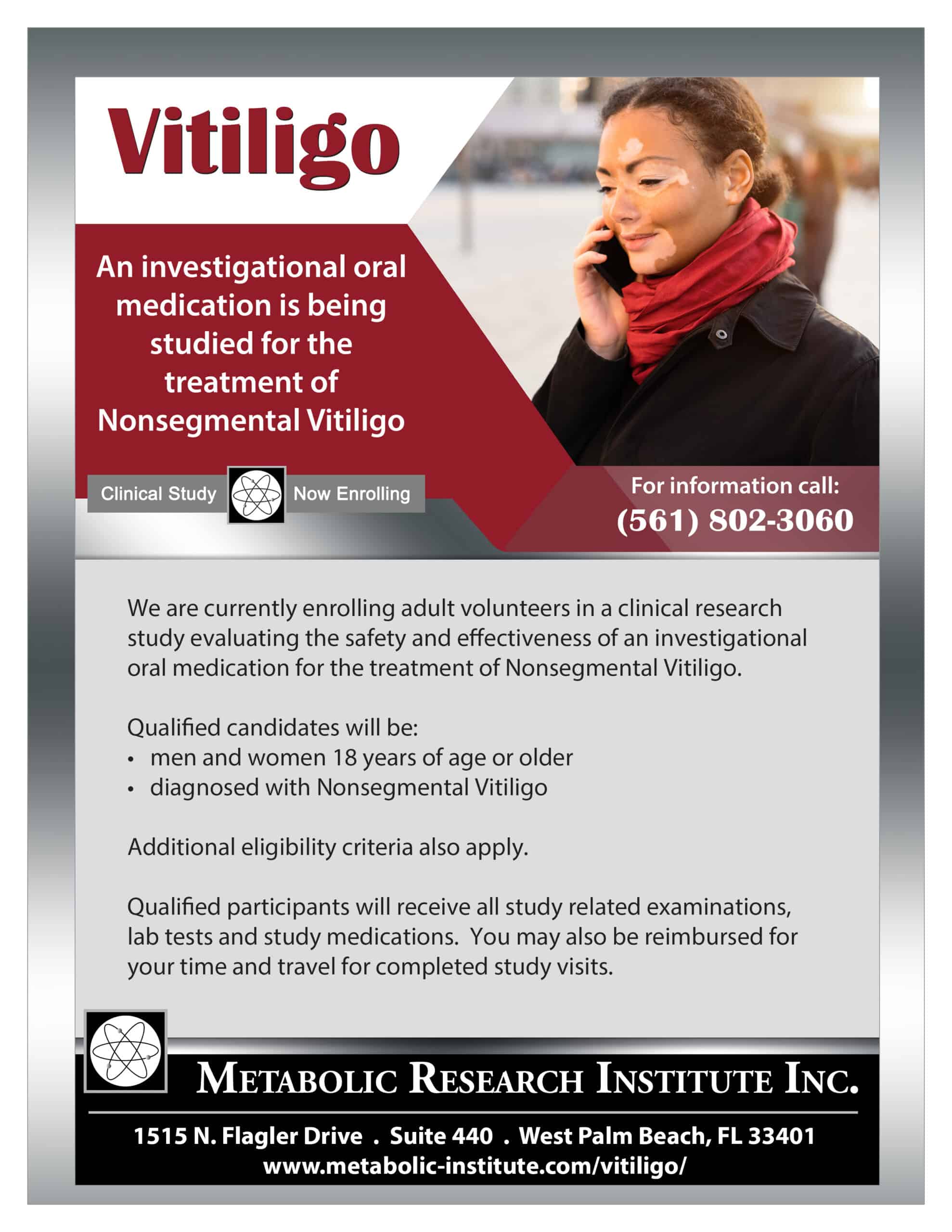 Nonsegmental Vitiligo Study Flyer