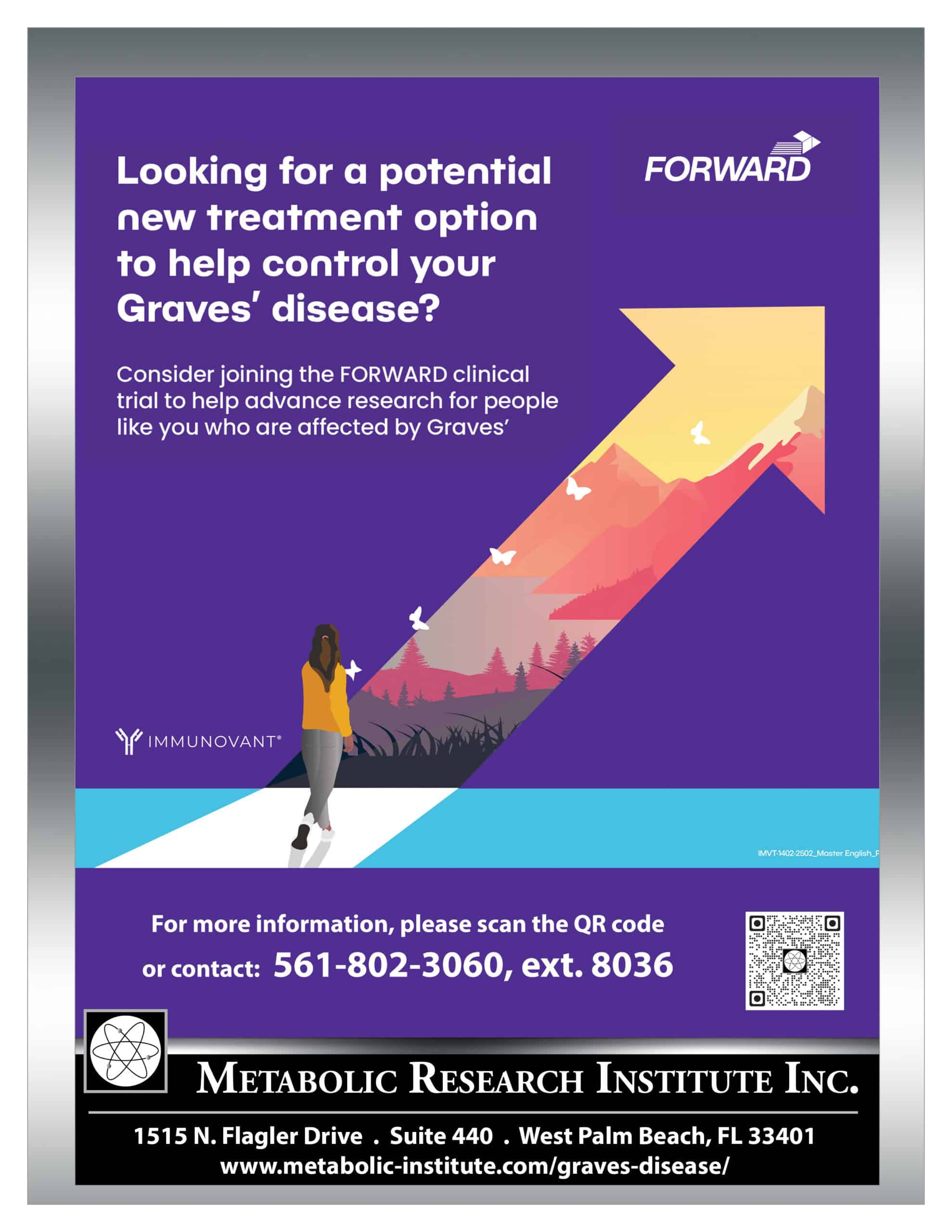Clinical study flyer for adults with Graves' disease