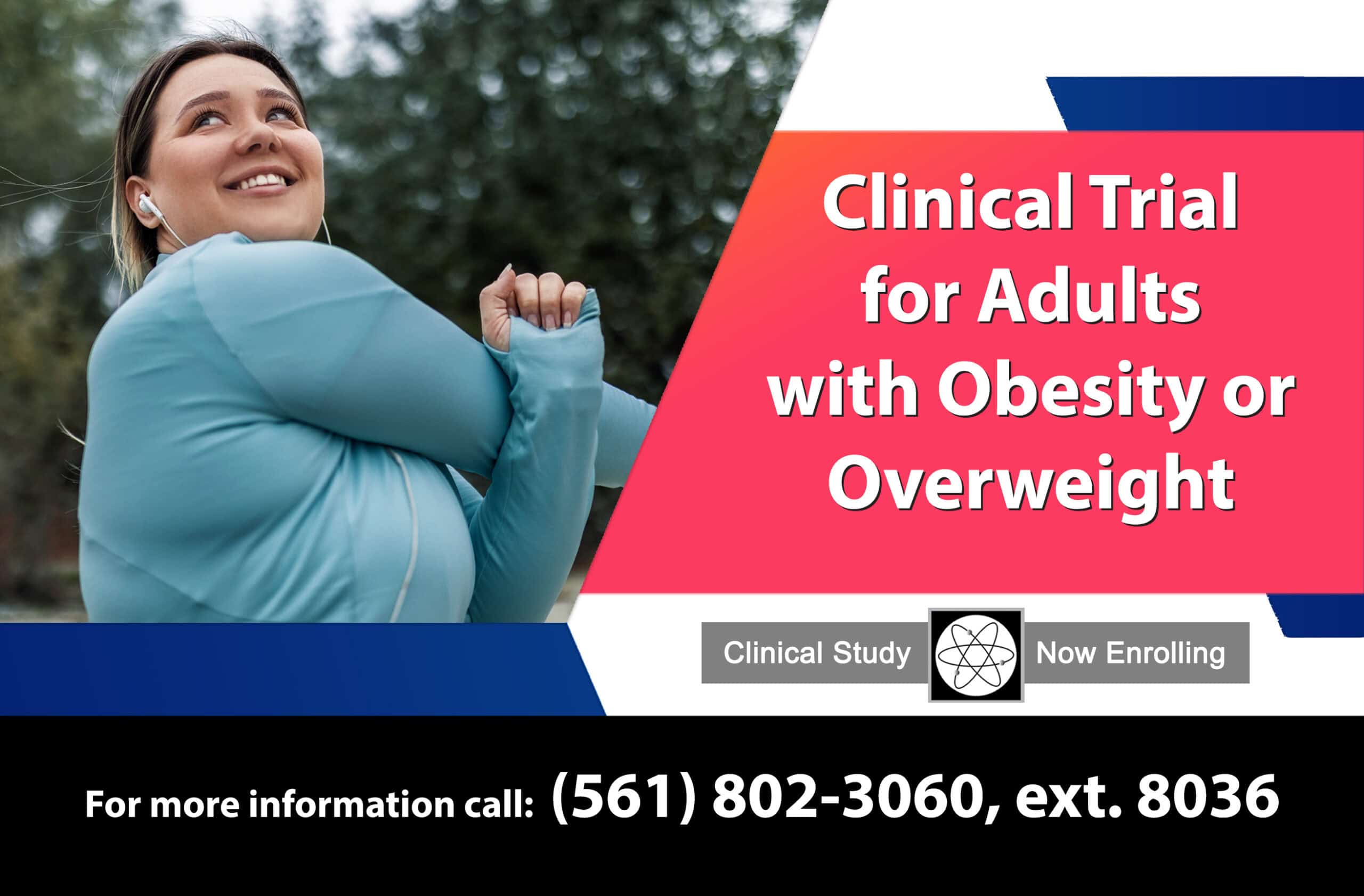 postcard Clinical trial for adults with obesity or overweight